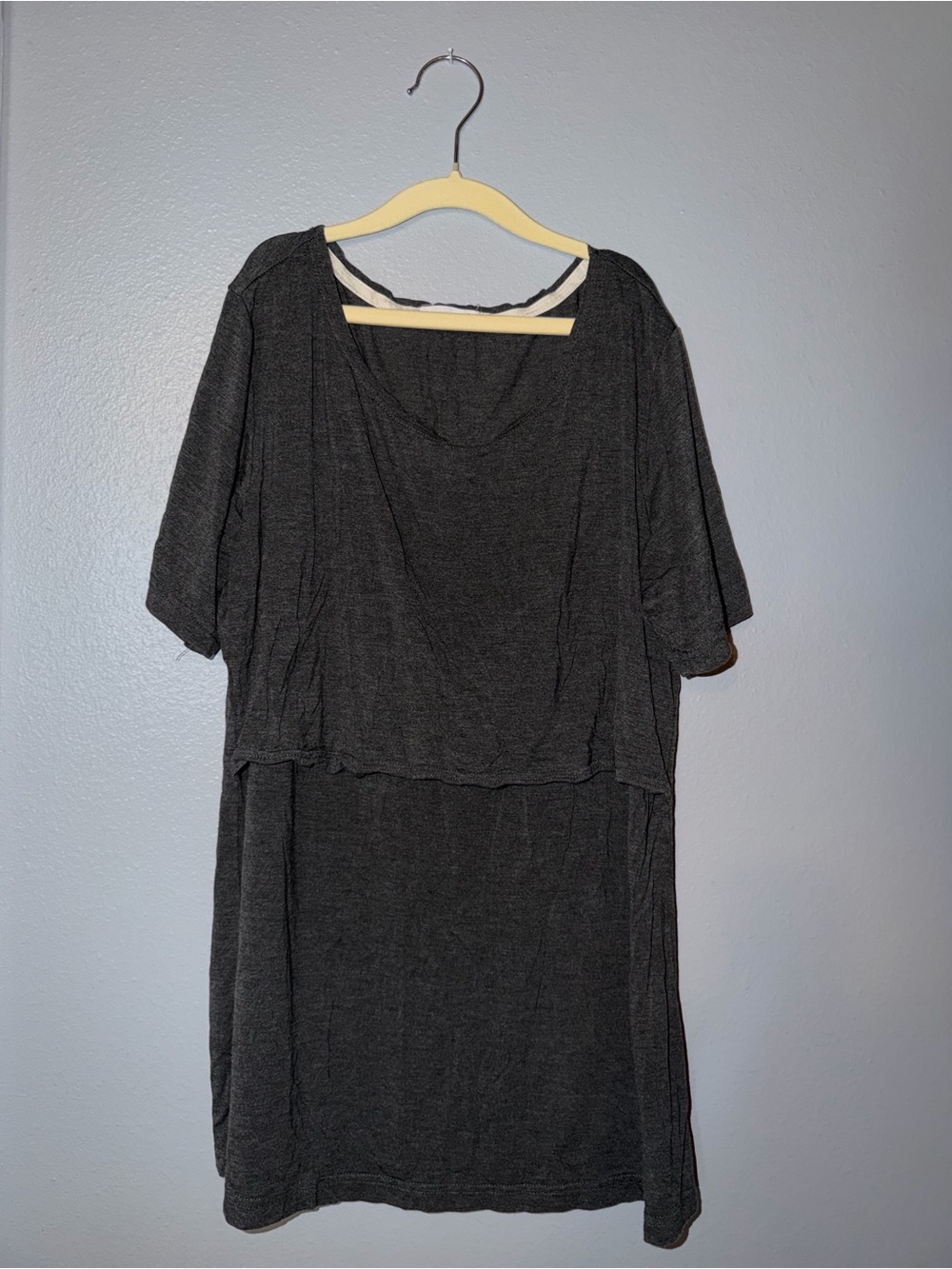 Women's Charcoal Gray breastfeeding Short-Sleeve shirt